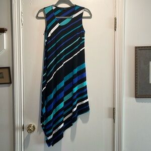 Annikki Karvinen Multicolored Slant Stripes Lagenlook Tunic or Dress